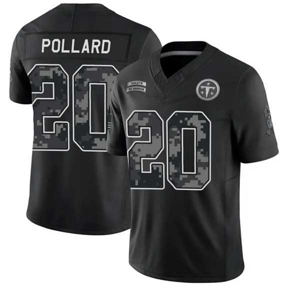 Mens Tennessee Titans #20 Tony Pollard Black F.U.S.E. 2026 Salute to Service Limited Stitched Jersey Dzhi