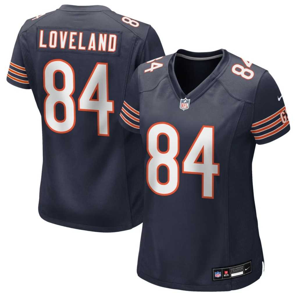 Women Chicago Bears #84 Colston Loveland Navy F.U.S.E. Vapor Untouchable Limited Stitched Jersey Dzhi