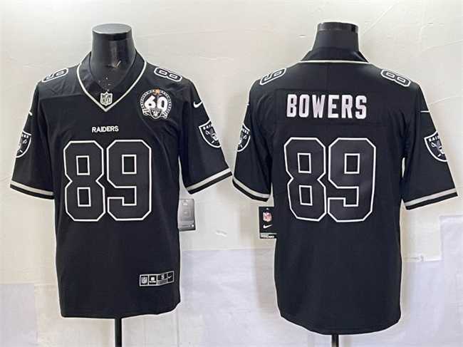 Mens Las Vegas Raiders #89 Brock Bowers Black Shadow Vapor Limited Stitched Jersey Dzhi