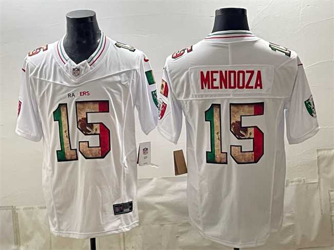 Mens Las Vegas Raiders #15 Fernando Mendoza White F.U.S.E. Mexico Vapor Untouchable Limited Stitched Jersey Dzhi->las vegas raiders->NFL Jersey