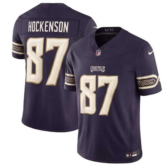 Mens Minnesota Vikings #87 T.J. Hockenson Deep Purple 2026 F.U.S.E. Rivalries Collection Limited Stitched Jersey Dzhi