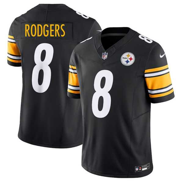 Men & Women & Youth Pittsburgh Steelers #8 Aaron Rodgers Black 2025 F.U.S.E. Vapor Limited Stitched Jersey