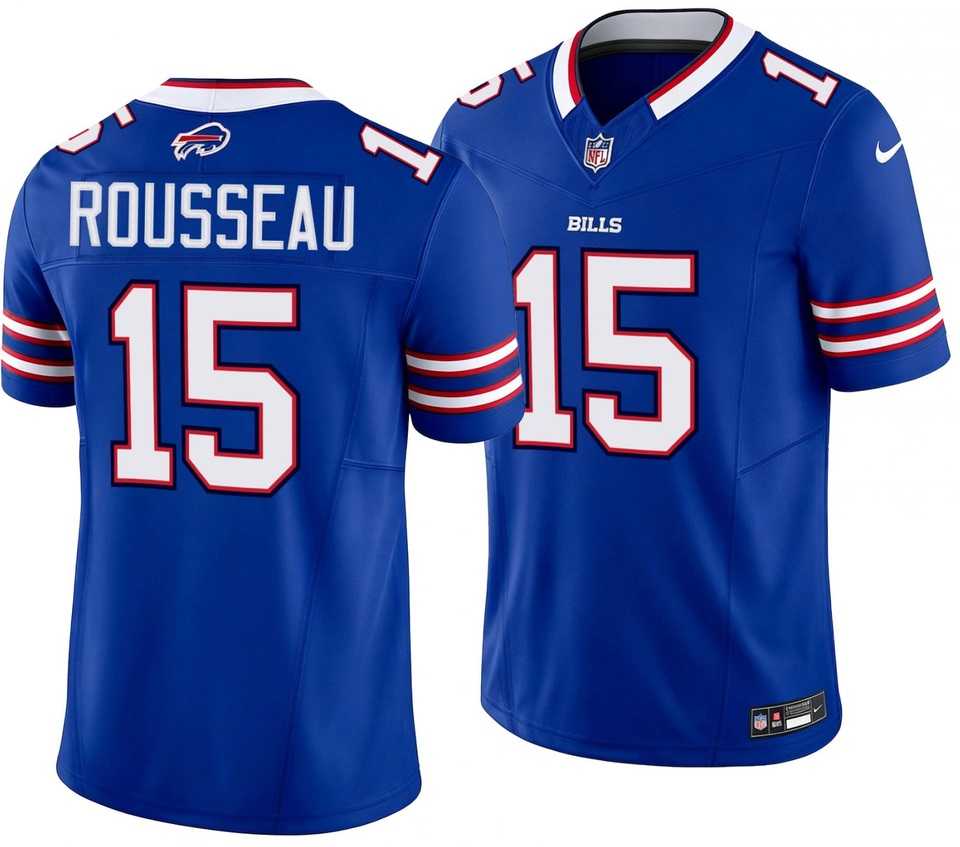 Mens Buffalo Bills #15 Gregory Rousseau Royal 2026 F.U.S.E.Vapor Untouchable Limited Stitched Jersey