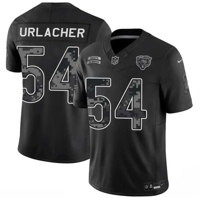 Mens Chicago Bears #54 Brian Urlacher Black 2026 F.U.S.E. Salute to Service Limited Stitched Jersey->chicago bears->NFL Jersey