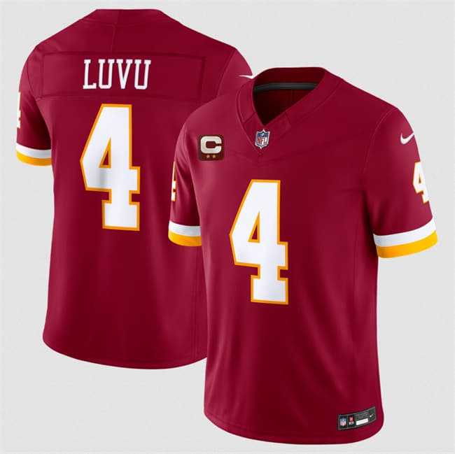 Mens Washington Commanders #4 Frankie Luvu Burgundy 2026 F.U.S.E. With 2-Star C Patch Vapor Limited Stitched Jersey