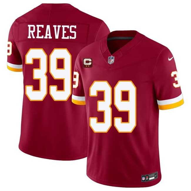 Mens Washington Commanders #39 Jeremy Reaves Burgundy 2026 F.U.S.E. With 2-Star C Patch Vapor Limited Stitched Jersey