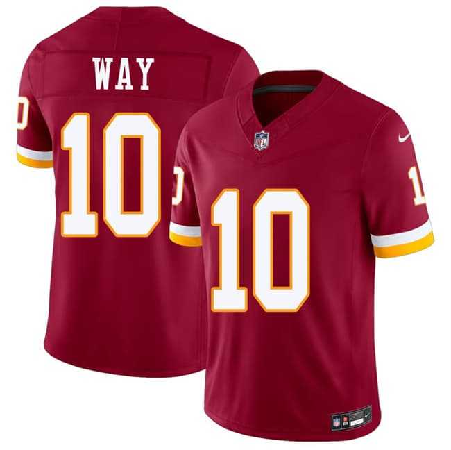 Mens Washington Commanders #10 Tress Way Burgundy 2026 F.U.S.E. Vapor Limited Stitched Jersey