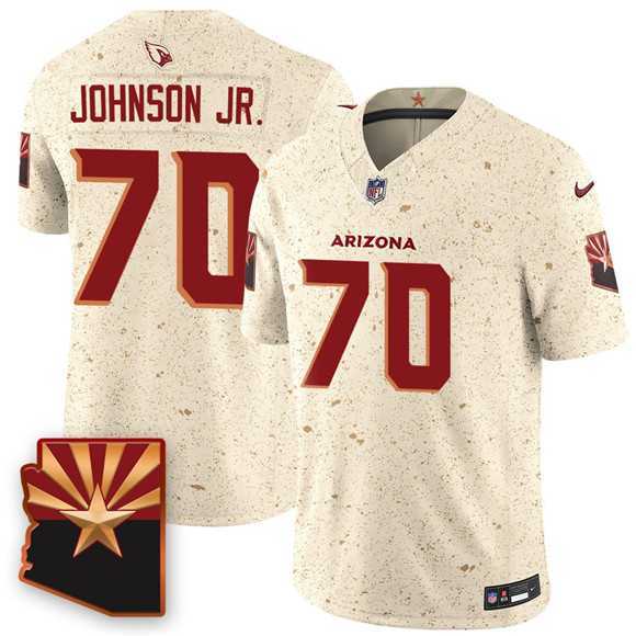 Mens Arizona Cardinals #70 Paris Johnson Jr. 2025 F.U.S.E. Rivalries Vapor Untouchable Limited Stitched Jersey Dzhi
