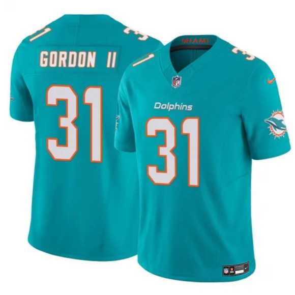 Mens Miami Dolphins #31 Ollie Gordon II Aqua 2025 F.U.S.E. Vapor Limited Stitched Jersey Dzhi
