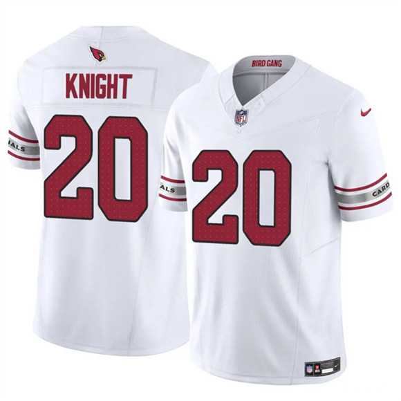 Mens Arizona Cardinals #20 Bam Knight White 2025 F.U.S.E. Vapor Untouchable Limited Stitched Jersey