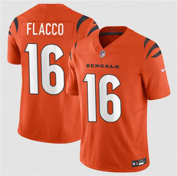 Mens Cincinnati Bengals #16 Joe Flacco Orange 2025 F.U.S.E. Vapor Untouchable Limited Stitched Jersey
