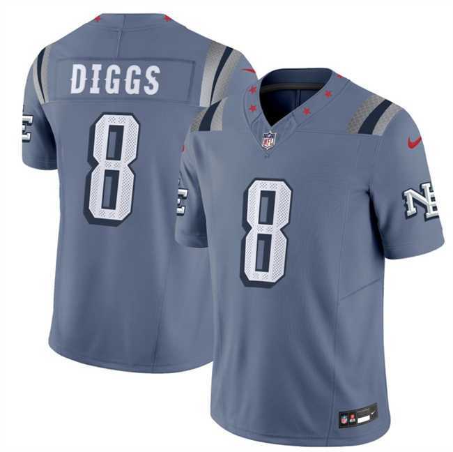Mens New England Patriots #8 Stefon Diggs 2025 F.U.S.E. Rivalries Vapor Limited Stitched Jersey Dzhi