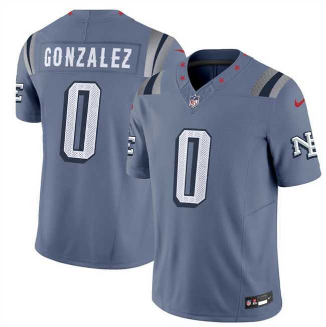 Mens New England Patriots #0 Christian Gonzalez 2025 F.U.S.E. Rivalries Vapor Limited Stitched Jersey Dzhi