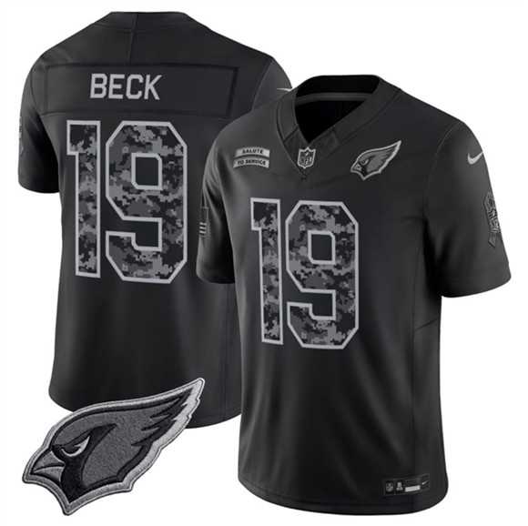 Mens Arizona Cardinals #19 Carson Beck Black 2026 F.U.S.E. Salute to Service Limited Stitched Jersey