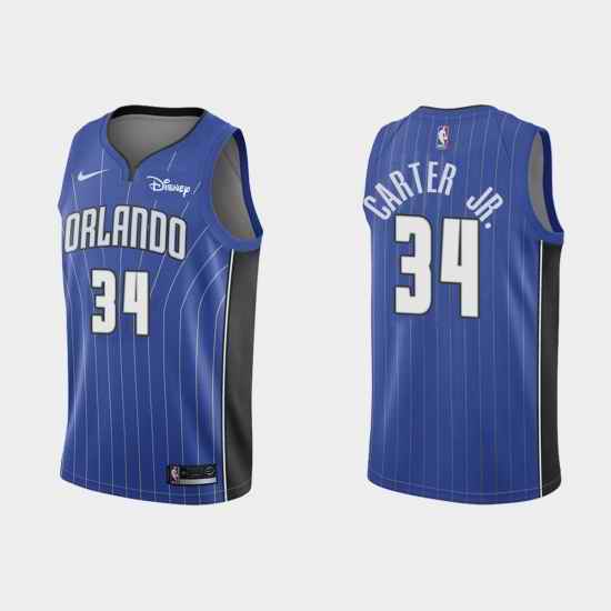 Men Orlando Magic #34 Wendell Carter Jr  Blue Icon Edition Stitched Swingman Jersey