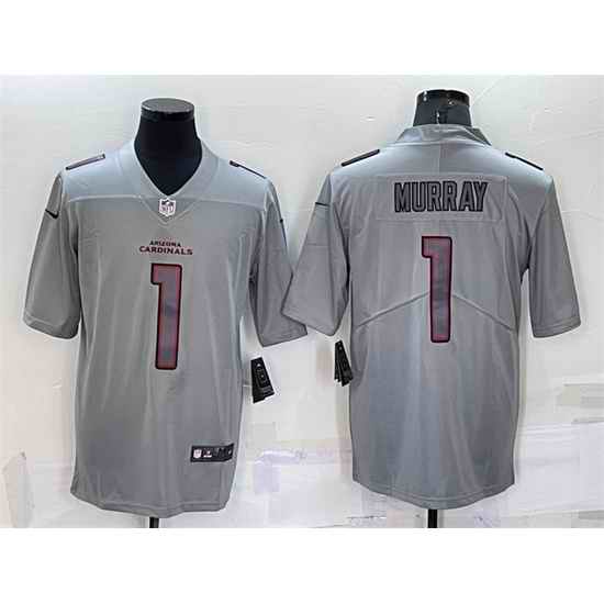 Men Arizona Cardinals #1 Kyler Murray Grey Atmosphere Fashion Stitched Jersey