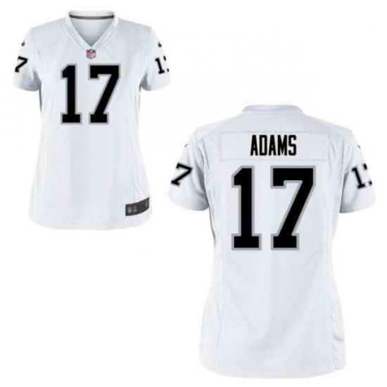 Women Las Vegas Raiders #17 Davante Adams White  Vapor Limited Stitched Jersey