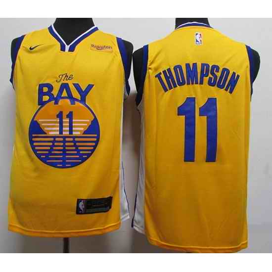 Toddler Nike NBA Golden State Warriors #11 Klay Thompson Yellow Jersey