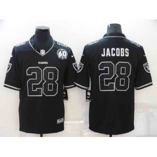 Men Las Vegas Raiders #28 Josh Jacobs Black Shadow Vapor Limited Stitched Jersey