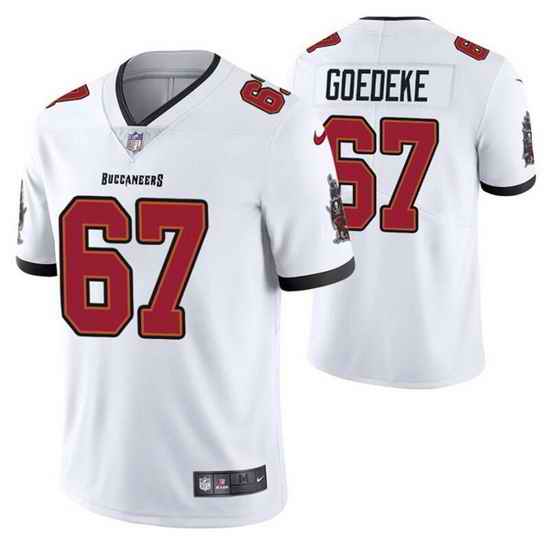 Men Tampa Bay Buccaneers #67 Luke Goedeke White Vapor Untouchable Limited Stitched Jersey