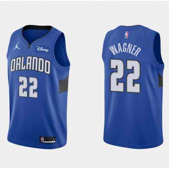 Men Orlando Magic #22 Franz Wagner Royal Statement Edition Stitched Swingman Jersey