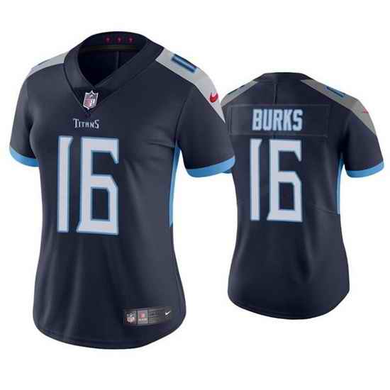 Women Tennessee Titans #16 Treylon Burks Navy Vapor Untouchable Limited Stitched Football Jersey 28Run Small 2