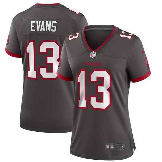 Women Tampa Bay Buccaneers #13 Mike Evans Nike Pewter Alternate Vapor Limited Jersey