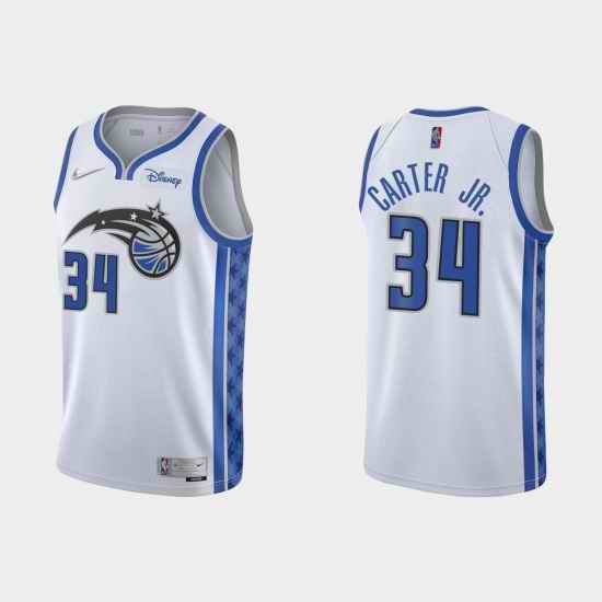 Men Orlando Magic #34 Wendell Carter Jr  White Stitched Swingman Jersey