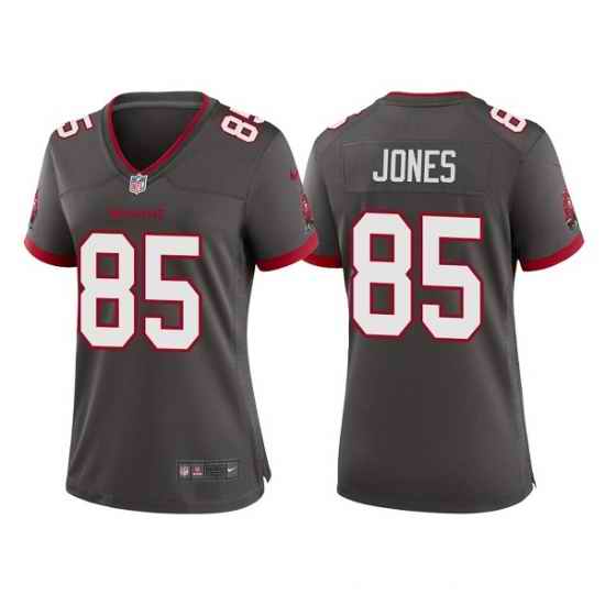 Women Tampa Bay Buccaneers #85 Julio Jones Grey Stitched Game Jersey