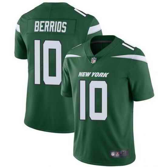 Men's New York Jets #10 Braxton Berrios Green Vapor Untouchable Limited Stitched Jersey