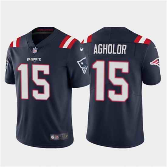 Men New England Patriots #15 Nelson Agholor Navy Vapor Untouchable Limited Stitched Jersey