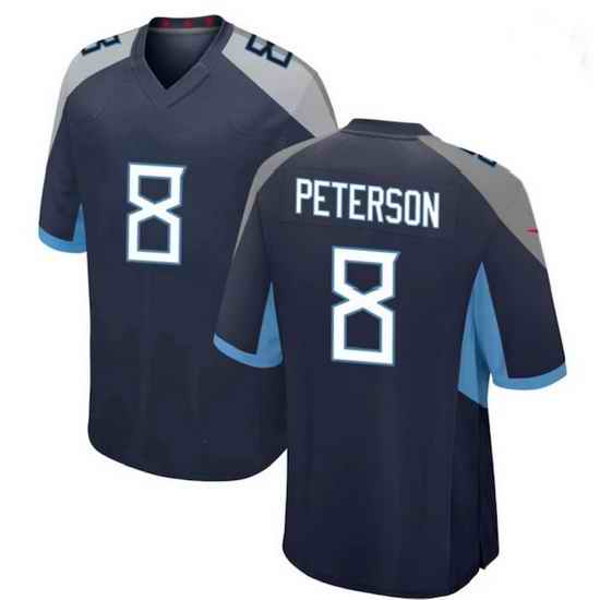 Men Tennessee Titans #8 Adrian Peterson navy Vapor Limited Jersey