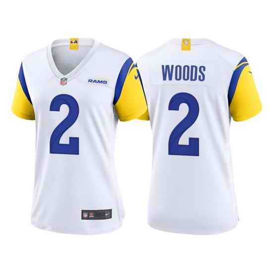 Women Nike Los Angeles Rams #2 Robert Woods White Vapor Untouchable Limited Jersey