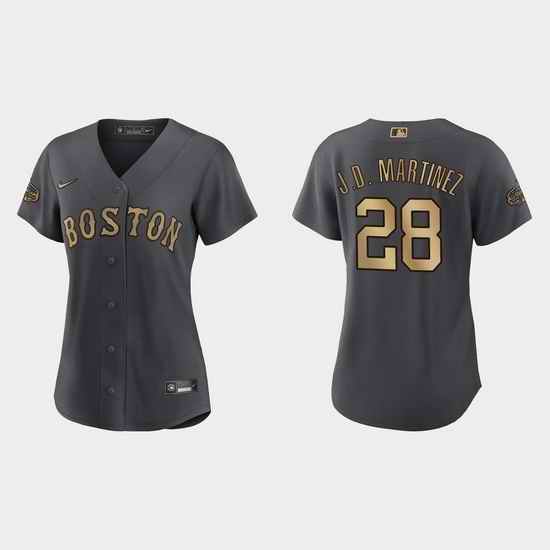 Women J.D. Martinez Boston Red Sox 2022 Mlb All Star Game Replica Charcoal Jersey