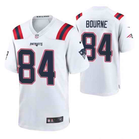 Men New England Patriots Kendrick Bourne #84 White Limited Jersey