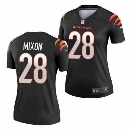 Women Cincinnati Bengals #28 Joe Mixon Black Vapor Untouchable Limited Jersey