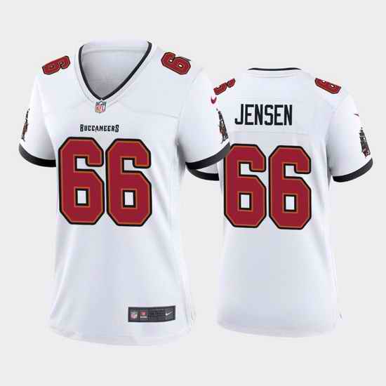 Women Nike Tampa Bay Buccaneers #66 Ryan Jensen White Vapor Limited Jersey