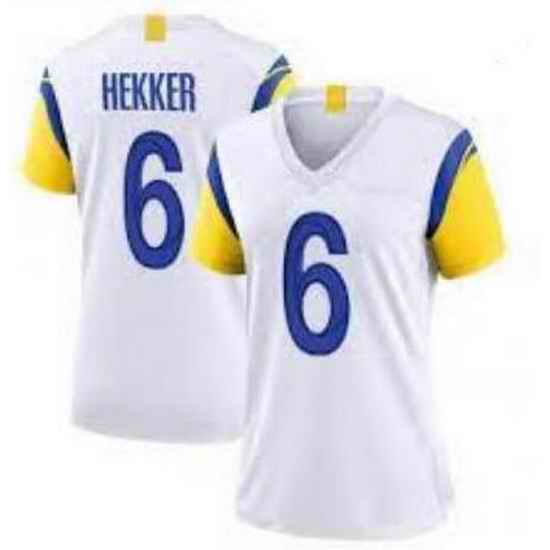 Women Los Angeles Rams #6 Johnny Hekker Vapor Limited White Jersey