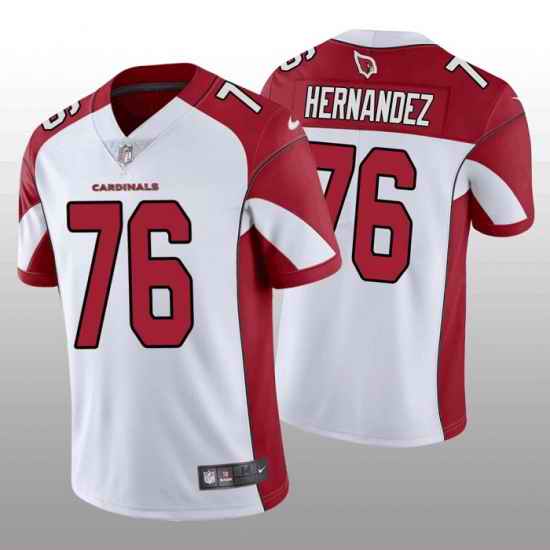 Men Arizona Cardinals #76 Will Hernandez White Red Vapor Untouchable Stitched Football Jersey