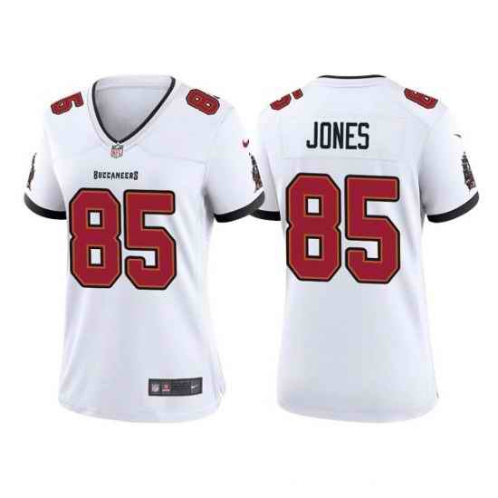 Women Tampa Bay Buccaneers #85 Julio Jones White Stitched Game Jersey