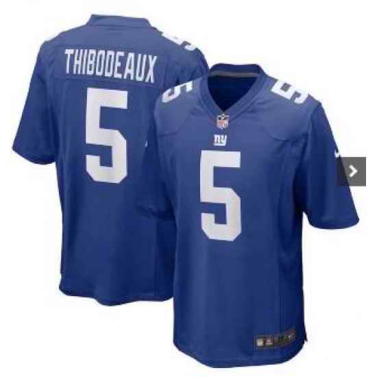 Men's New York Giants #5 Kayvon Thibodeaux Blue Vapor Limited Jersey