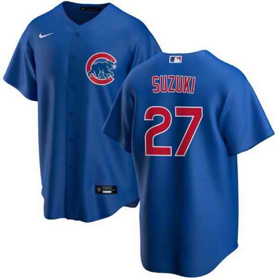 Men Chicago Cubs #27 Seiya Suzuki Royal Cool Base Stitched Baseball jersey