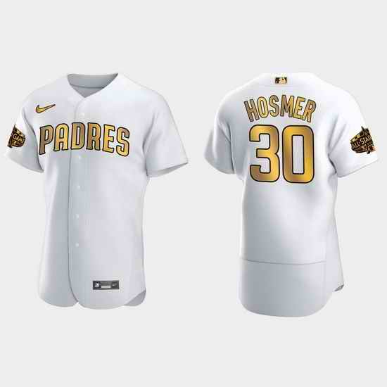 Men San Diego Padres Eric Hosmer 2022 Mlb All Star Game White Gold Men Jersey