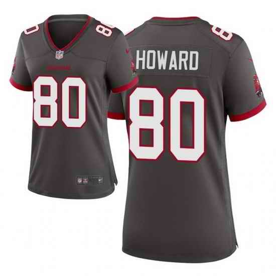 Women Nike Tampa Bay Buccaneers #80 O J Howard Pewter Alternate Vapor Limited Football Jersey