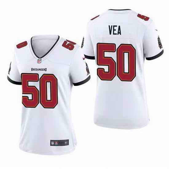 Women Nike Tampa Bay Buccaneers #50 Vita Vea White Vapor Limited Jersey