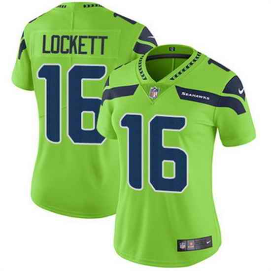 Women Seattle Seahawks #16 Tyler Lockett Green Vapor Untouchable Limited Stitched NFL Jersey