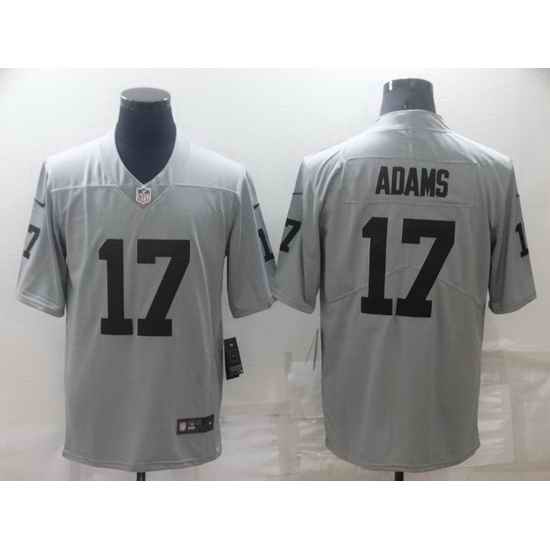 Men Las Vegas Raiders #17 Davante Adams Grey Limited Stitched jersey