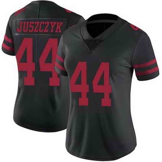 Women Nike 49ers #44 Kyle Juszczyk Black Stitched NFL Vapor Untouchable Limited Jersey