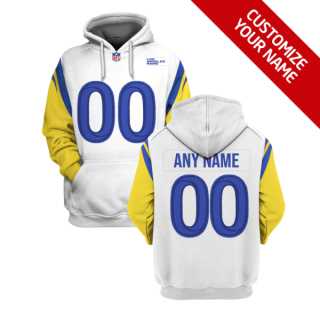 Mens Los Angeles Rams Active Player White Custom 2021 Pullover Hoodie