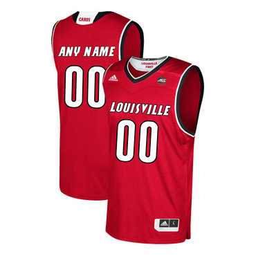 Mens Louisville Cardinals Customized Red College Basketball Jersey